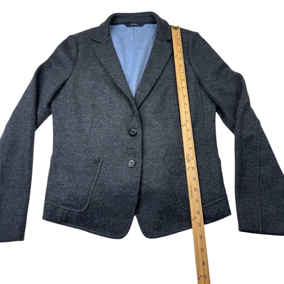 Les Copains Gray Wool Blazer Sz 46 US 10 - Picture 12 of 14